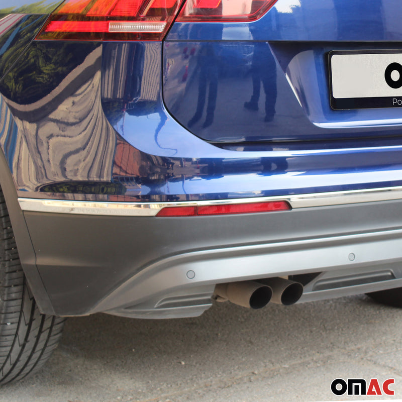 Fascia paraurti posteriore per VW Tiguan 2016-2020 in acciaio inox cromato, 3 pezzi