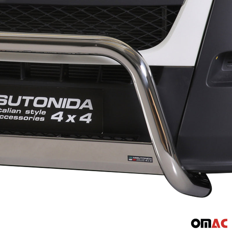 Barra di protezione anteriore per Citroen Jumper 2006-2013 ø63mm acciaio argento 