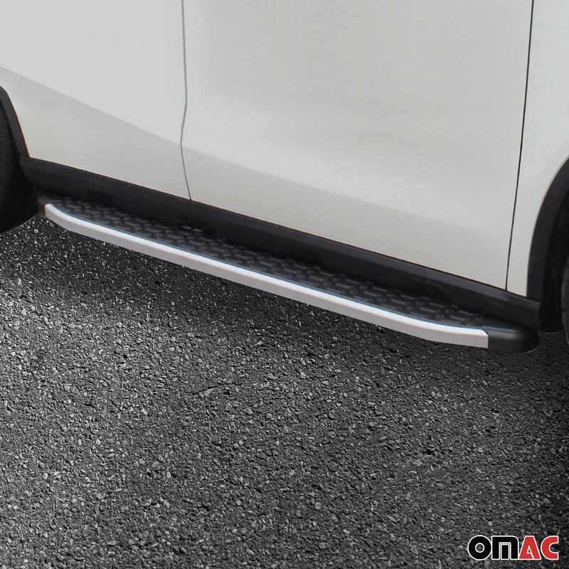 Pedane laterali in alluminio per Kia Sorento 2010-2012 Nero Argento 2 pezzi