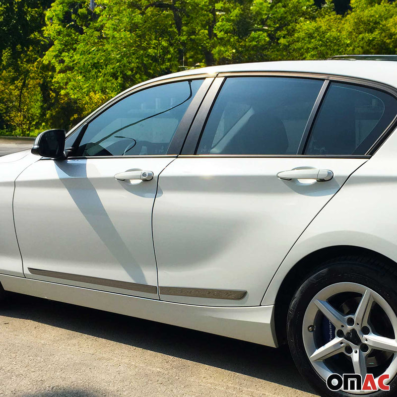 Türschutzleiste Seitentürleiste für Seat Ibiza 2008-2017 Chrom Stahl Dunkel 4x