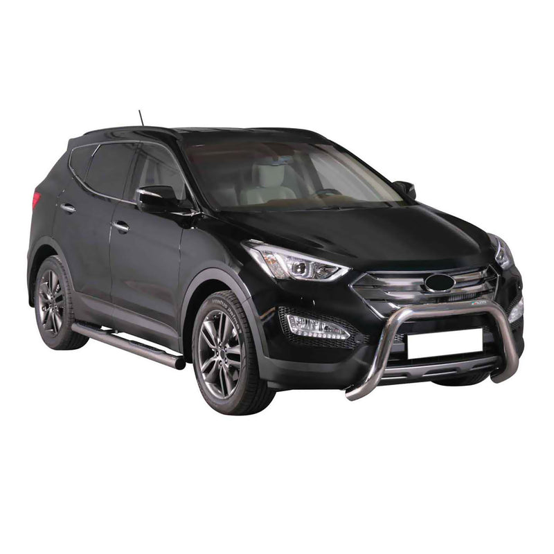 Protezione anteriore per Hyundai Santa Fe 2012-2015 ø76mm acciaio argento