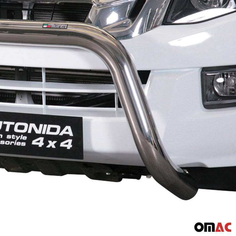 Protezione anteriore per Isuzu D-Max 2012-2019 ø76mm acciaio argento