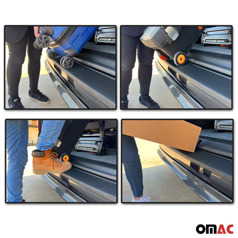 Protezione soglia di carico per Opel Vivaro II 2001-2014 protezione paraurti nero opaco ABS 