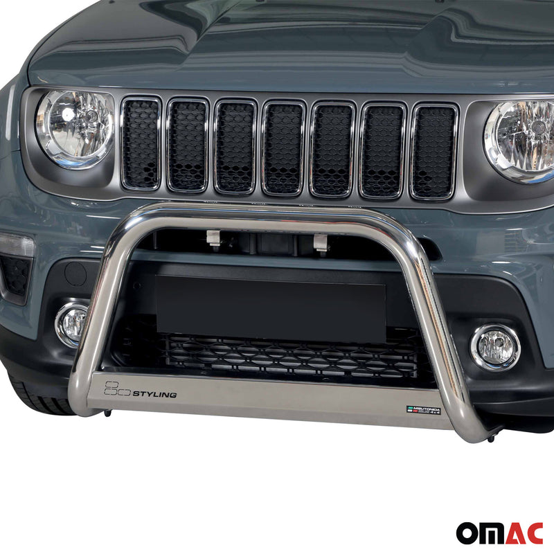 Frontbügel Frontschutzbügel für Jeep Renegade 2018-2022 ø63mm Stahl Silber