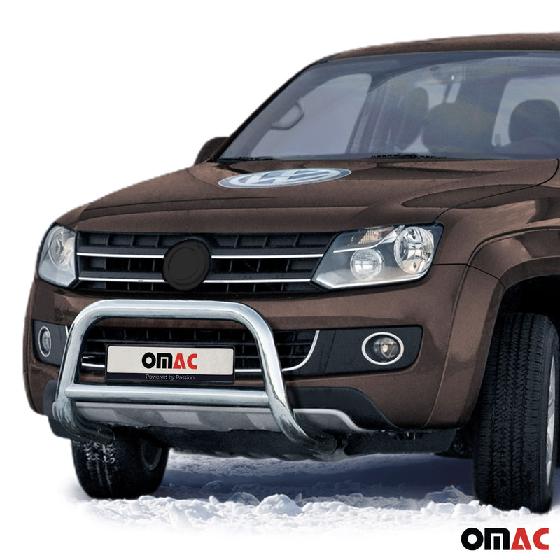 Protezione anteriore per VW Amarok 2009-2016 con ABE acciaio argento 