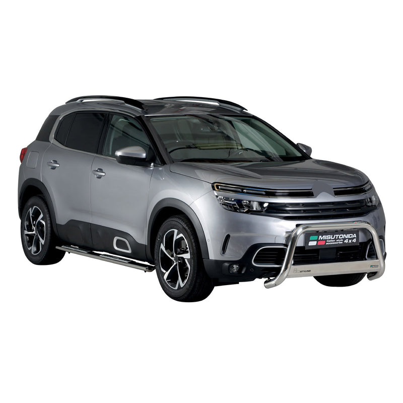 Minigonne laterali in acciaio inox per Citroen C5 Aircross 2018-2022 Grigio
