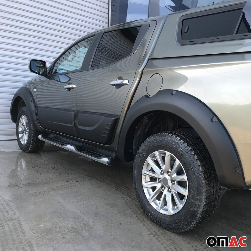 Prolunghe parafanghi passaruota per Mitsubishi L200 2015-2019 ABS argento 4 pezzi