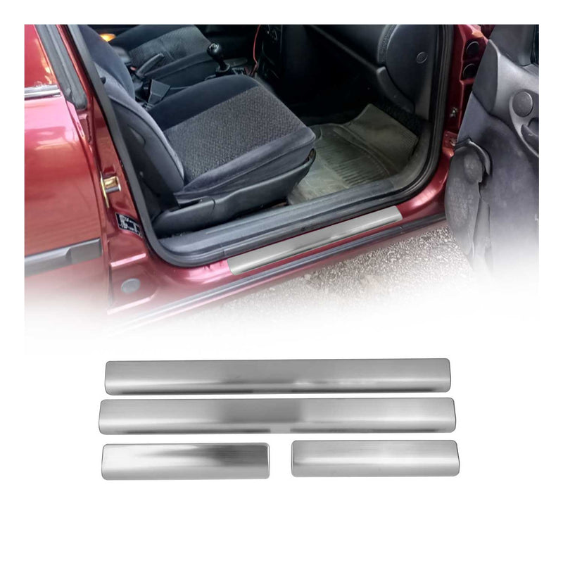 Soglie porte per Opel Vectra B 1995-2002 in acciaio inox argento 4 pezzi