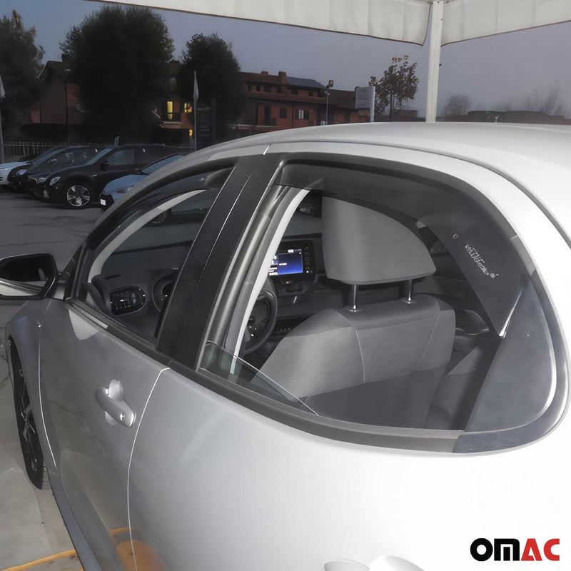 Deflettore antivento e antipioggia per Toyota Yaris 2020-2025 in acrilico scuro, 4 pezzi