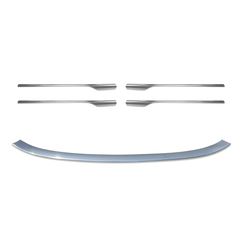 Set di strisce per griglia radiatore per Dacia Sandero 2012-2017 in acciaio inox argento