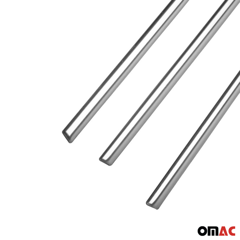 Strisce decorative per finestrini per Kia Rio hatchback e berlina in acciaio inox cromato, 6 pezzi