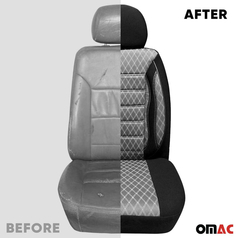 Coprisedili per Citroen Jumpy 2007-2016 Grigio Nero 2+1 Anteriori