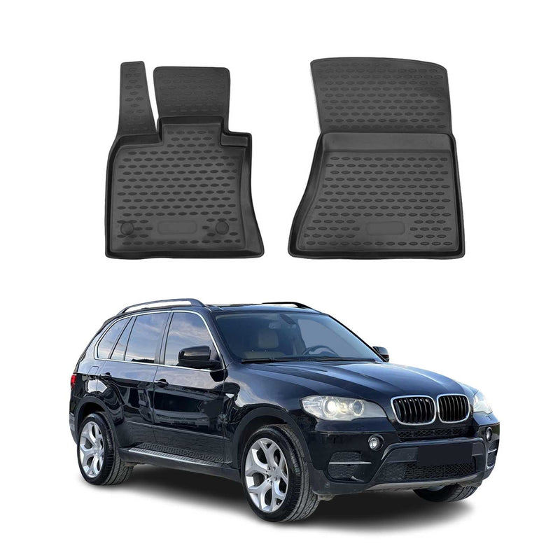 Tappetini BMW X5 2006-2013 TPE Nero 2 pezzi