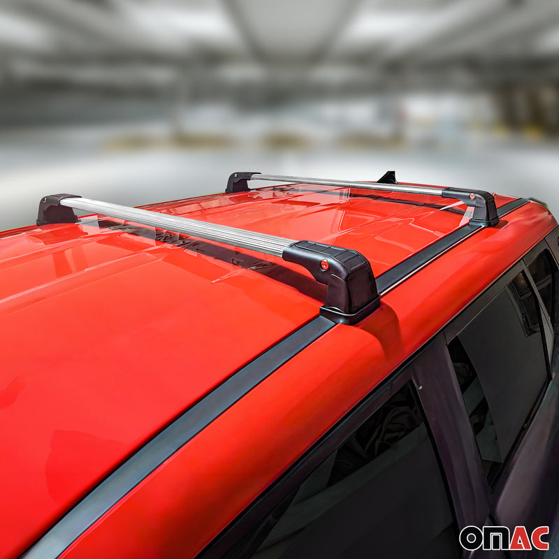 Base portapacchi in alluminio per Kia Soul 2020-2022 Grigio 2x 