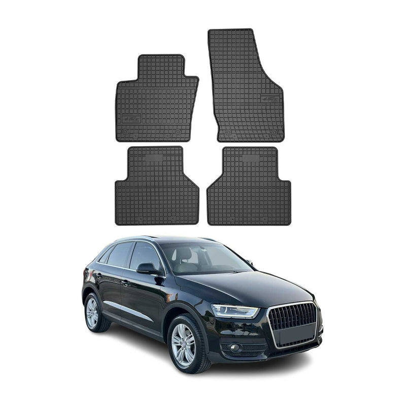 Tappetini in gomma neri per Audi Q3 8U 2011-2018, 4 pezzi