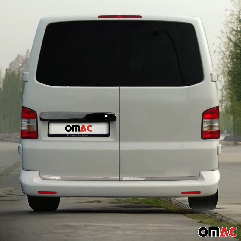Modanatura posteriore per bagagliaio per VW T5 2003-2015 doppia porta in acciaio inox cromato scuro
