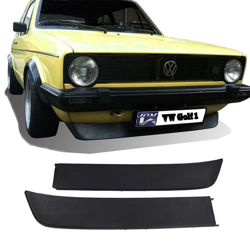 Spoiler anteriore JOM per VW Golf mk1 1974-1983 nero opaco, 2 pezzi
