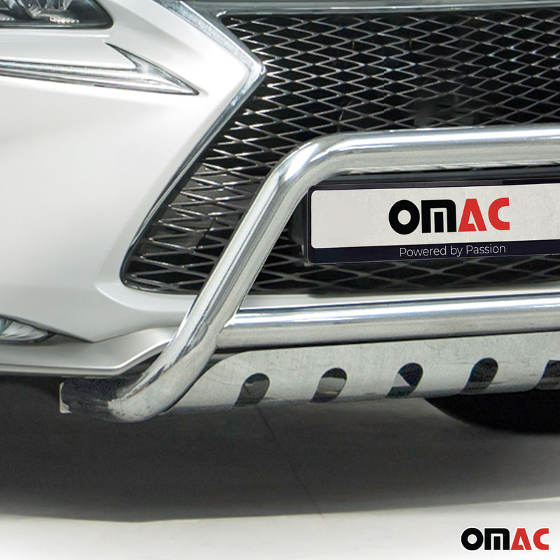 Barra di protezione anteriore per Lexus NX 2014-2025 con ABE in acciaio inox argento 