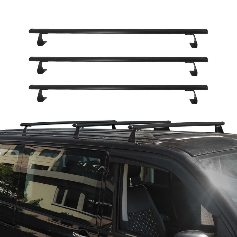 Dachträger Gepäckträger Relingträger für Fiat Doblo 2010-2021 Alu Schwarz 3x
