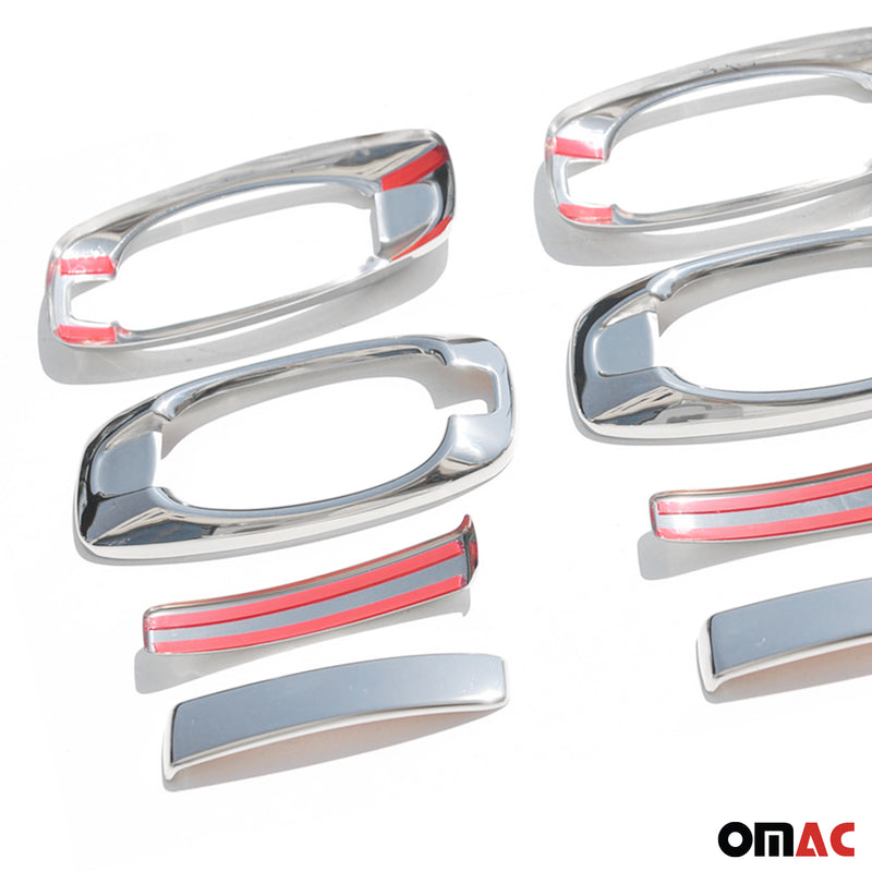 Copri maniglia porta, copri maniglia porta per Fiat Qubo 2008-2021 4 porte in acciaio inox argento 8 pezzi 