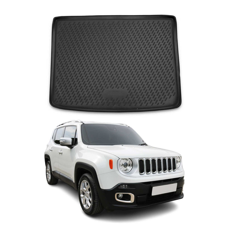 Tappetino per bagagliaio per Jeep Renegade 2014-2024 in gomma TPE nero