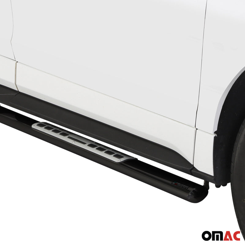 Minigonne laterali in acciaio inox per Ford Edge 2015-2018 Nero