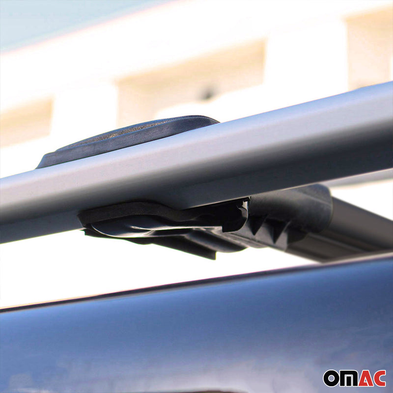 Portapacchi da tetto in alluminio nero per VW Multivan T7 2022-2025, 2 pezzi