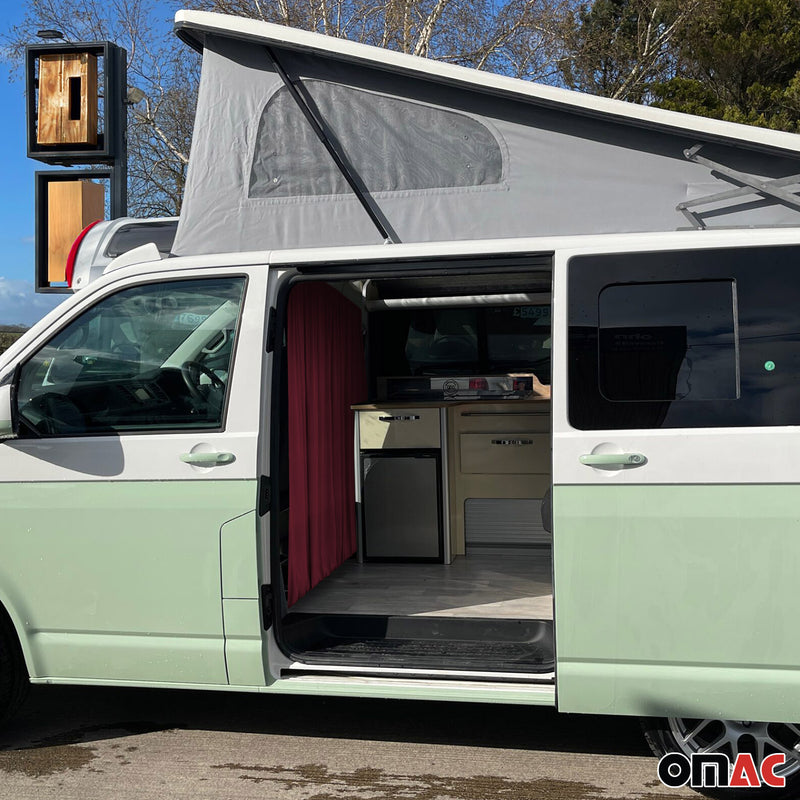 Maß Gardinen für Ford Transit Tourneo Connect L1 L2 Fahrerhaus Abtrennung Rot