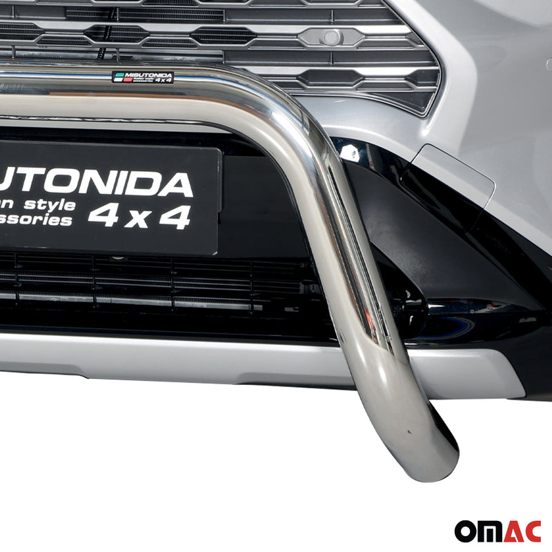 Barra di protezione anteriore per Toyota RAV4 XA50 2019-2025 Ibrida ø76 Grigio Acciaio