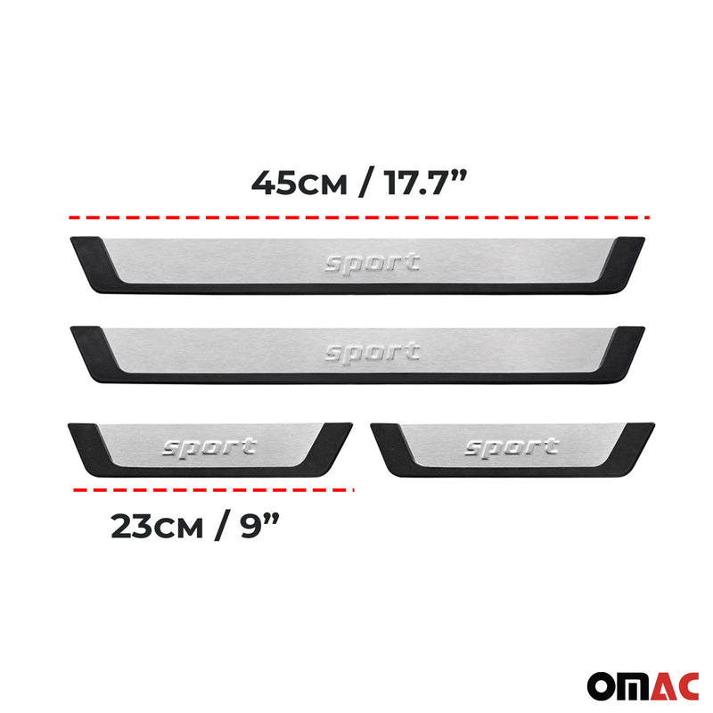 Soglie porte sportive per Renault Clio Kadjar Koleos Zoe cromate spazzolate 4x 