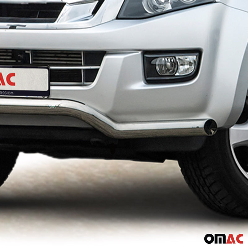Barra di protezione anteriore per Isuzu D-Max 2012-2019 in acciaio ABE argento