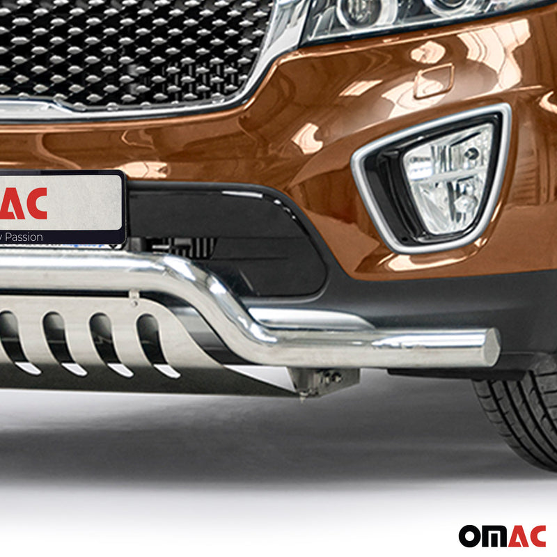Barra di protezione anteriore per Kia Sorento 2015-2018 in acciaio inox con ABE argento 
