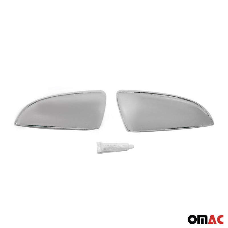 Calotte specchietti retrovisori per Kia Venga 2010-2025 in acciaio inox argento 2 pezzi