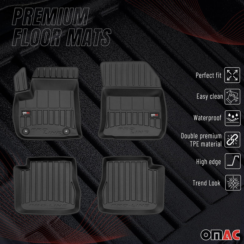 Tappetini Citroen C4 EV 2021-2025 in TPE Nero 4 pezzi