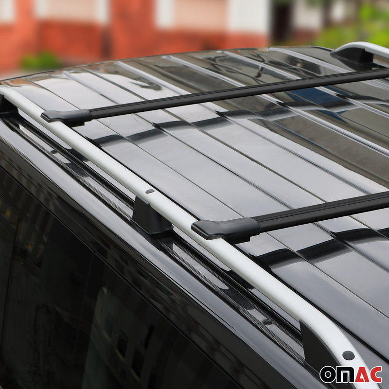 Portapacchi da tetto in alluminio nero per VW Multivan T7 2022-2025, 2 pezzi