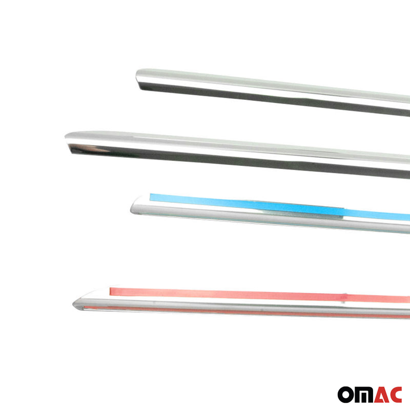 Listelli decorativi per finestrini Mercedes W211 Classe E 2002-2009 in acciaio inox, 4 pezzi