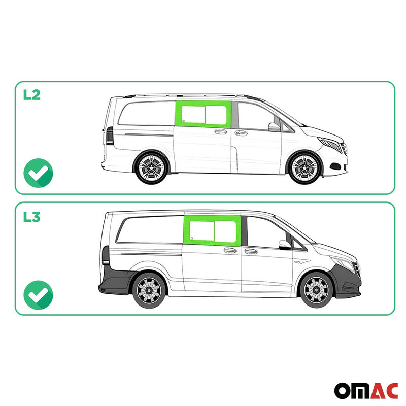 Seitenfenster Schiebefenster für Mercedes Vito W447 2014-2021 Rechts Auto L2 L3