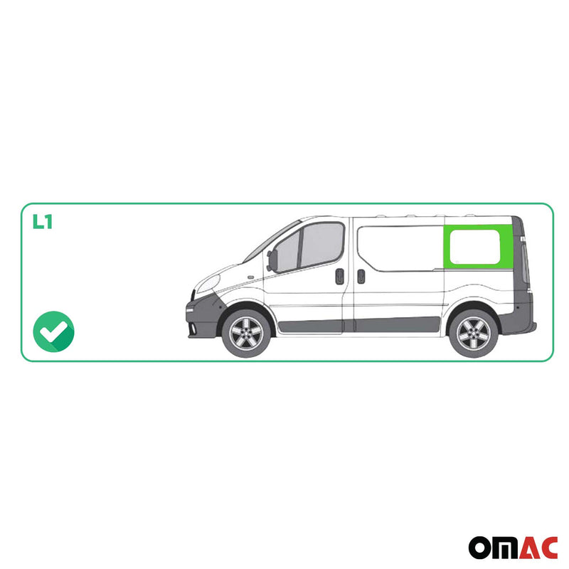 Seitenfenster Auto Fenster für Opel Vivaro 2001-2014 Schiebetür Rechts L1