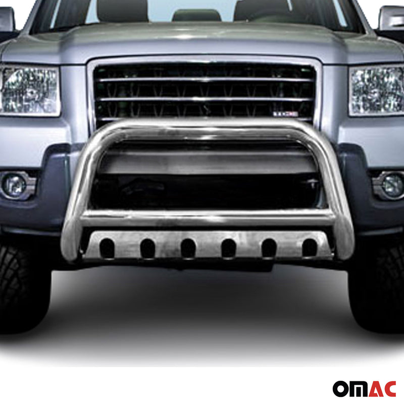 Protezione anteriore per Ford Ranger 2007-2012 con ABE in acciaio inox argento 