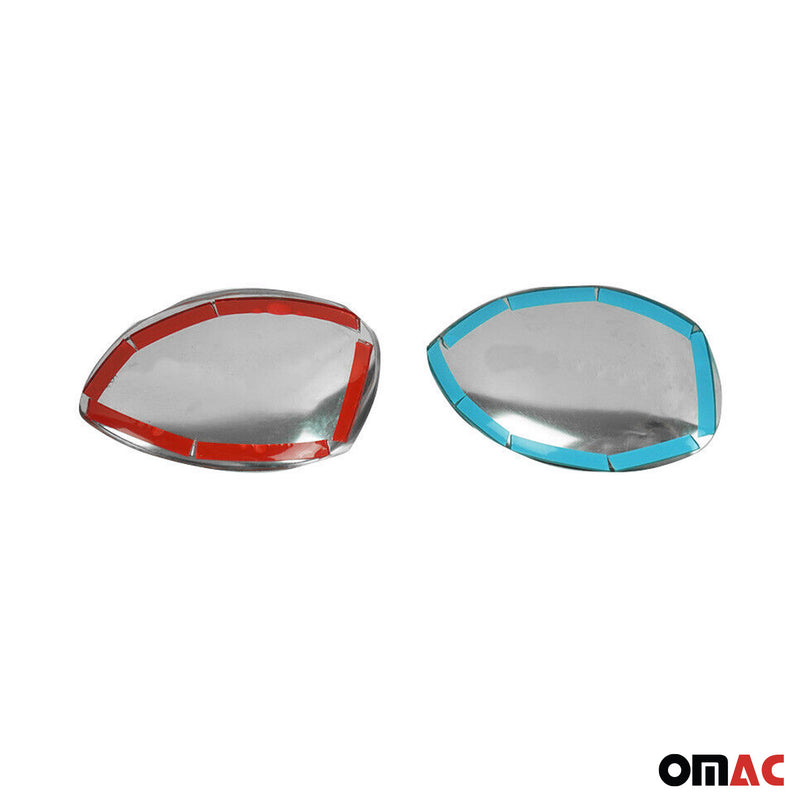 Calotte specchietti retrovisori per Peugeot 1007 2005-2009 in acciaio inox argento 2 pezzi