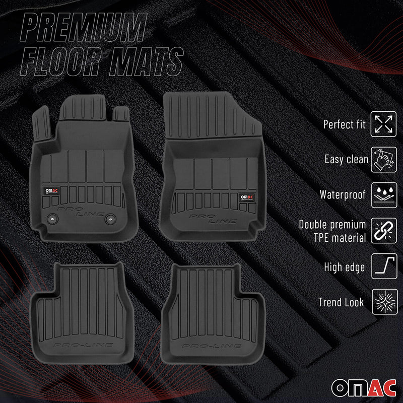 Tappetini Citroen C4 Cactus 2014-2018 in TPE Nero 4 pezzi