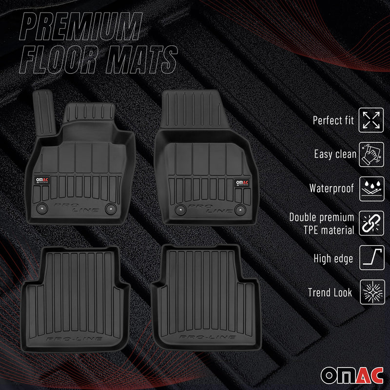 Tappetini Skoda Kamiq 2019-2025 in TPE Nero 4 pezzi