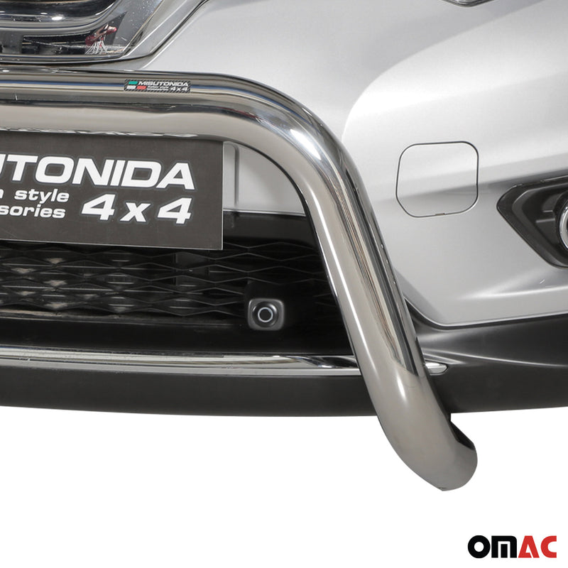 Protezione anteriore per Nissan X-Trail 2015-2017 ø76mm acciaio argento