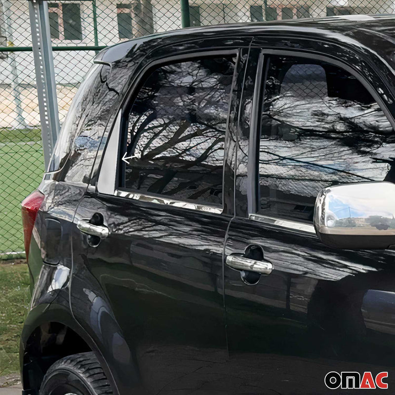 Strisce triangolari per finestrini per Daihatsu Terios 2006-2017 in acciaio inox cromato 2x 