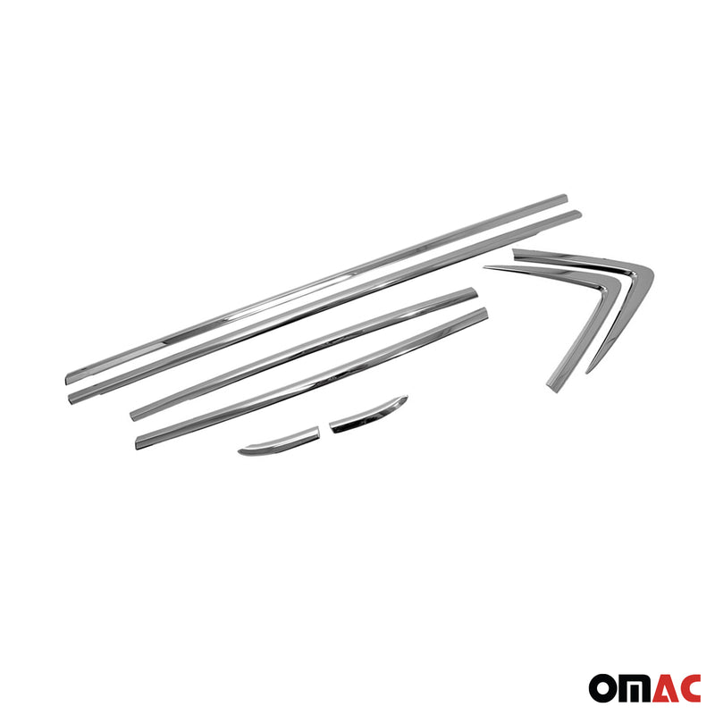 Listelli decorativi per finestrini Opel Mokka 2012-2016 in acciaio inox cromato 8 pezzi