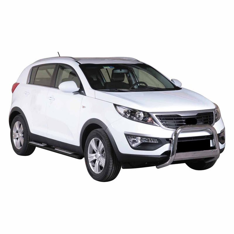 Minigonne laterali in acciaio inox per Kia Sportage 2010-2015 Nero