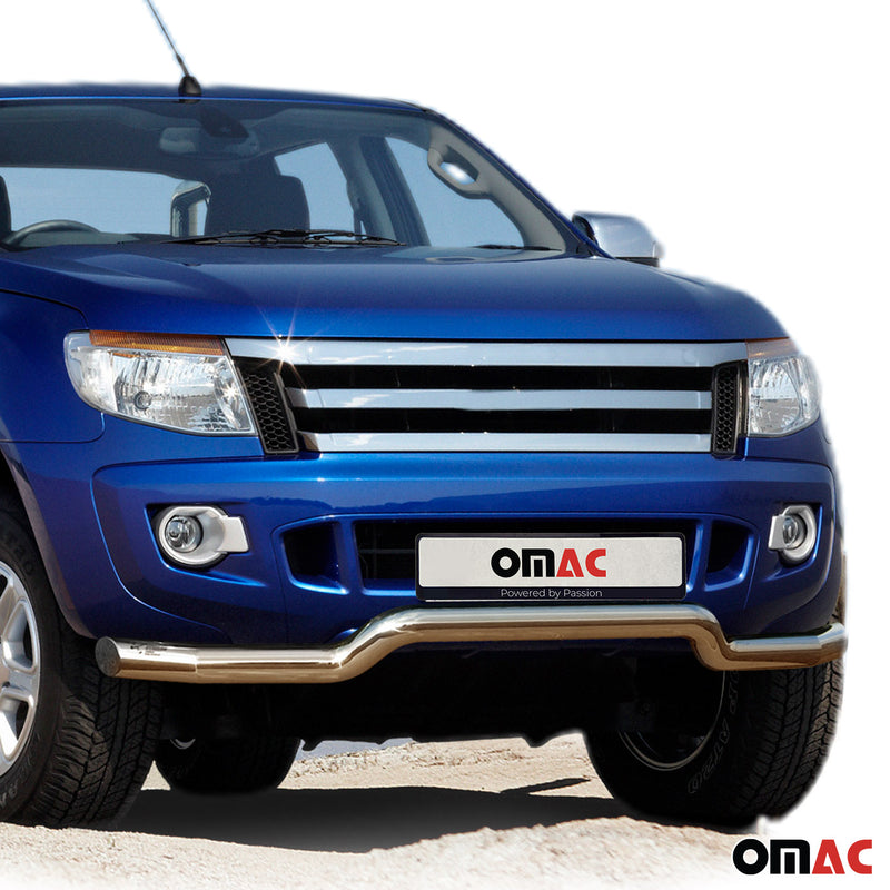 Frontbügel Frontschutzbügel Schutz für Ford Ranger 2007-2012 Stahl ABE Silber