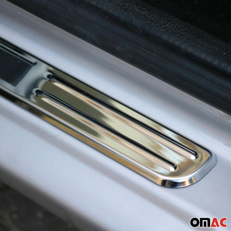 Soglie porte Exclusive per Renault Zoe 2012-2022 in acciaio inox 4x