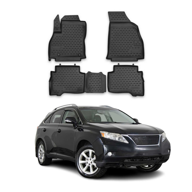 Tappetini Lexus RX350 2009-2015 in TPE nero, 4 pezzi 