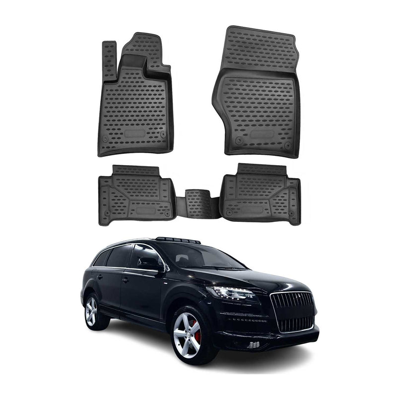 2006-2015 Audi Q7 4LB Fußmatten TPE Schwarz 4 tlg